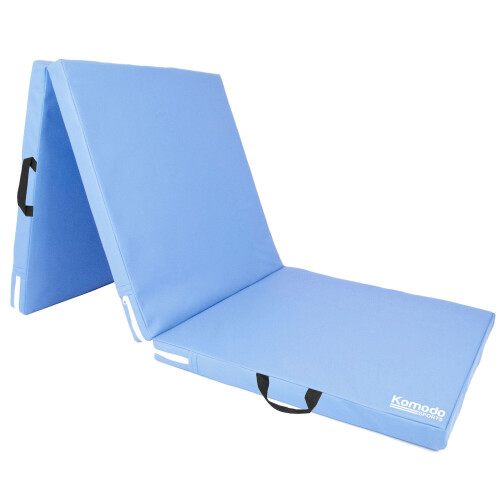 Komodo (Light Blue) Tri Folding GYM MAT Yoga Exercise Floor