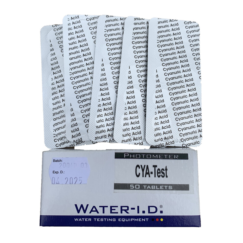 Pool Lab CYA Test Photometer Reagent Tablets 50 pack For Cyanuric Acid