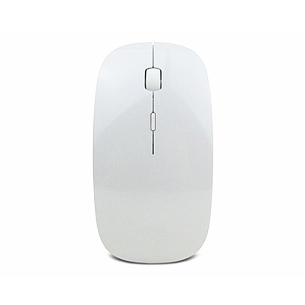 Souris sans fil ultra fine pour ordinateur portable - Blanc Blanc