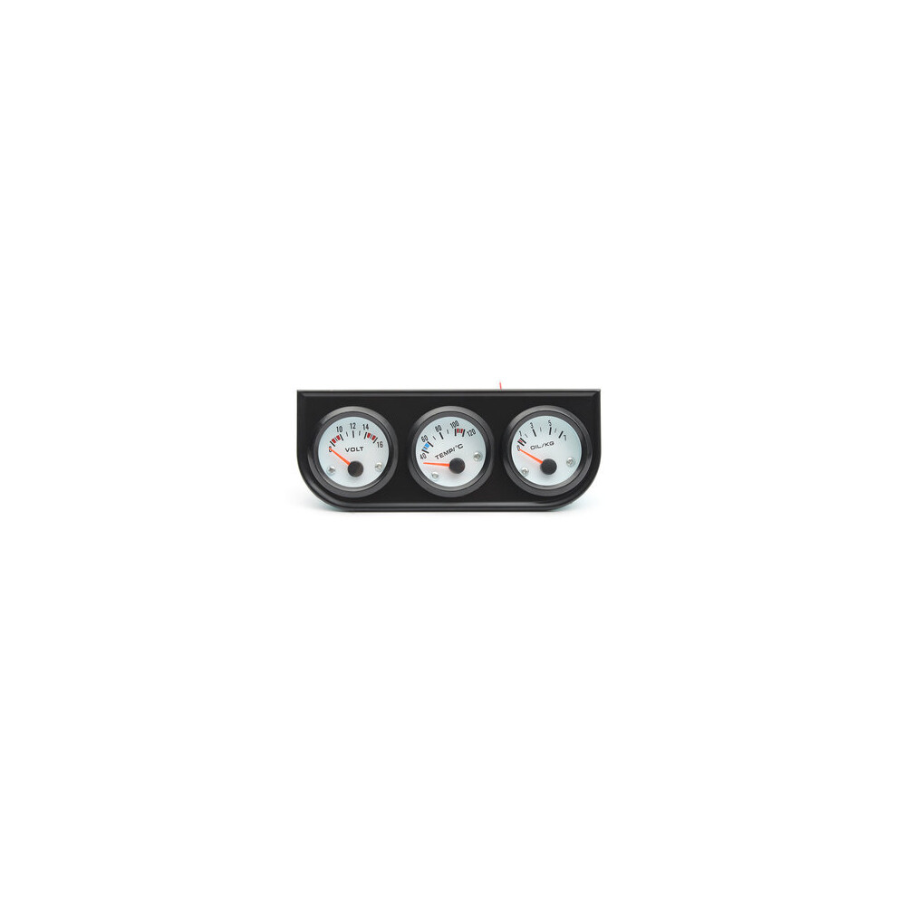 52Mm Bezel Voltmeter Water Thermometer Oil Pressure Gauge Black 4191026516562