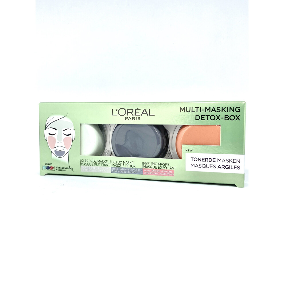 L'Oreal 3 Pure Clays Multi-Masking Face Mask Play Kit - 3 x 10ml