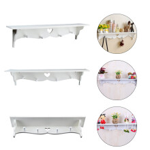 Heart Shaped Floating Wall Shelf Bookshelf With Coat Hook Stand
