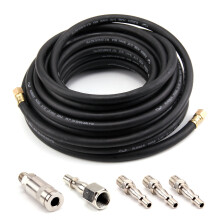 Rubber Air Compressor Hose Air Line 15m 1/4 BSP Bore Auto Heavy Top