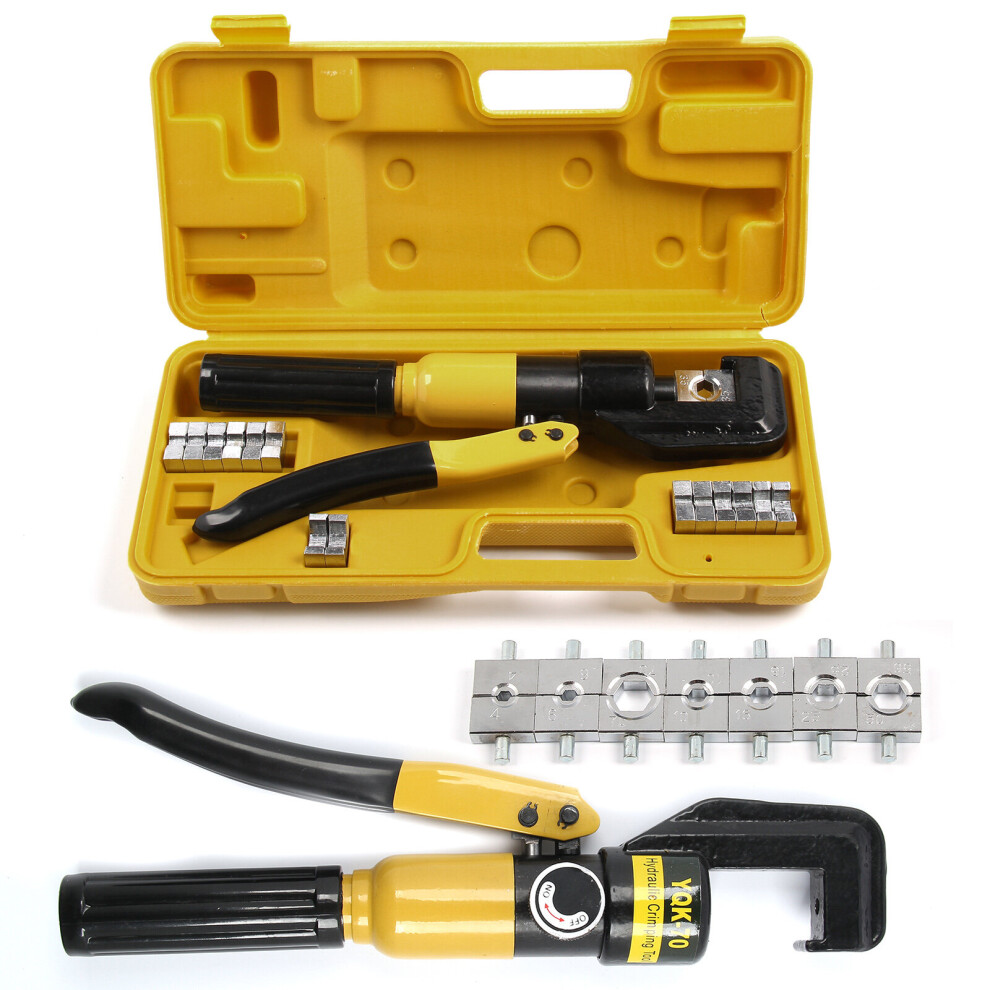 Tube Terminals Lugs Hydraulic Crimper Tool Kit Battery Cable Wire
