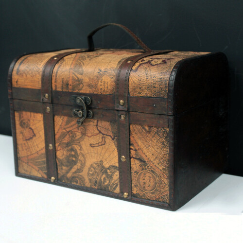 Old Map Chest - Set of 3 1