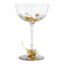 Lolita Cocktail Collection Christmas Coupe Glass - Jingle Bells