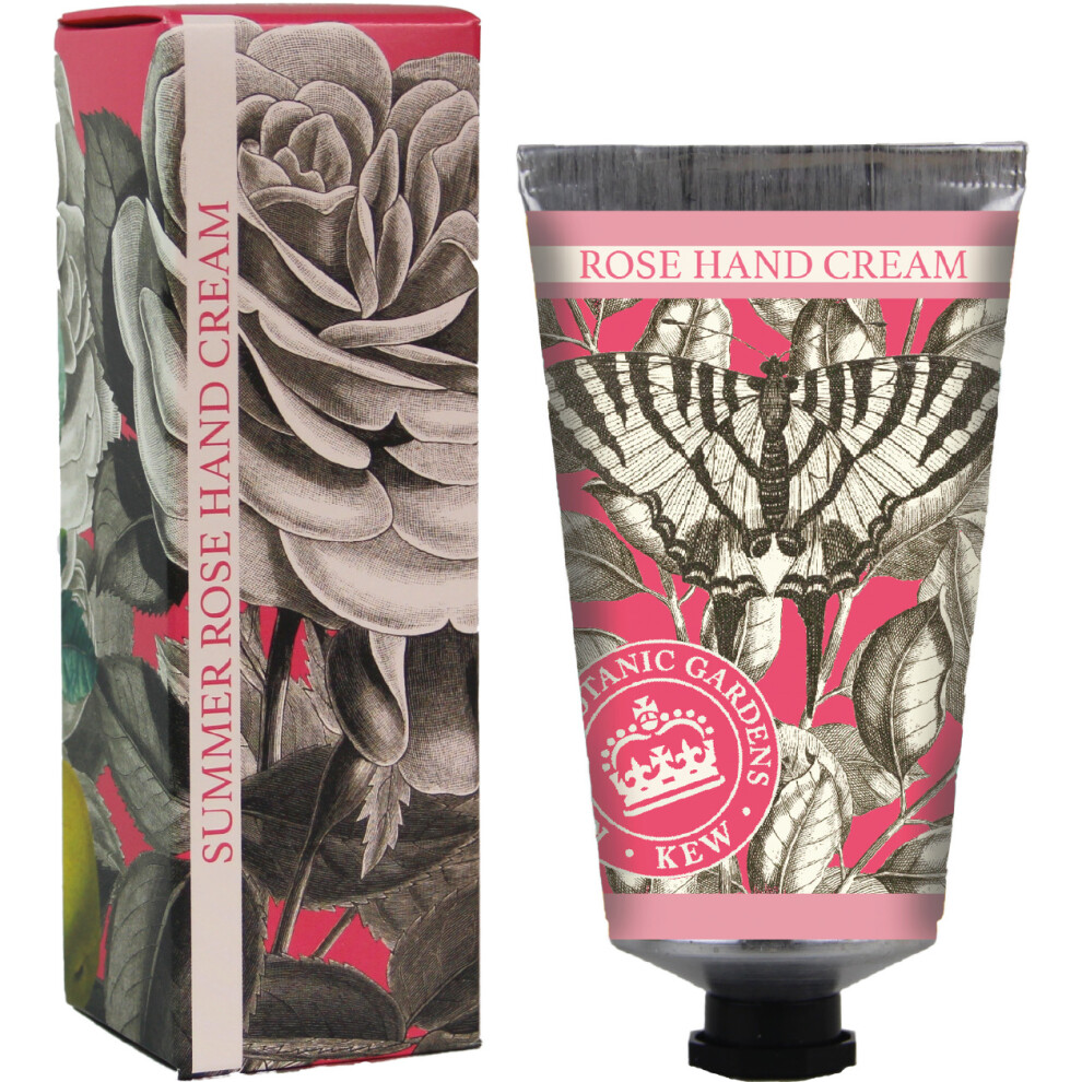 The English Soap Company Cream/Pink (Kew Summer Rose Hand Single Pack) Royal Botanical Gardens, Kew Pineapple & Lotus Hand 75Mls