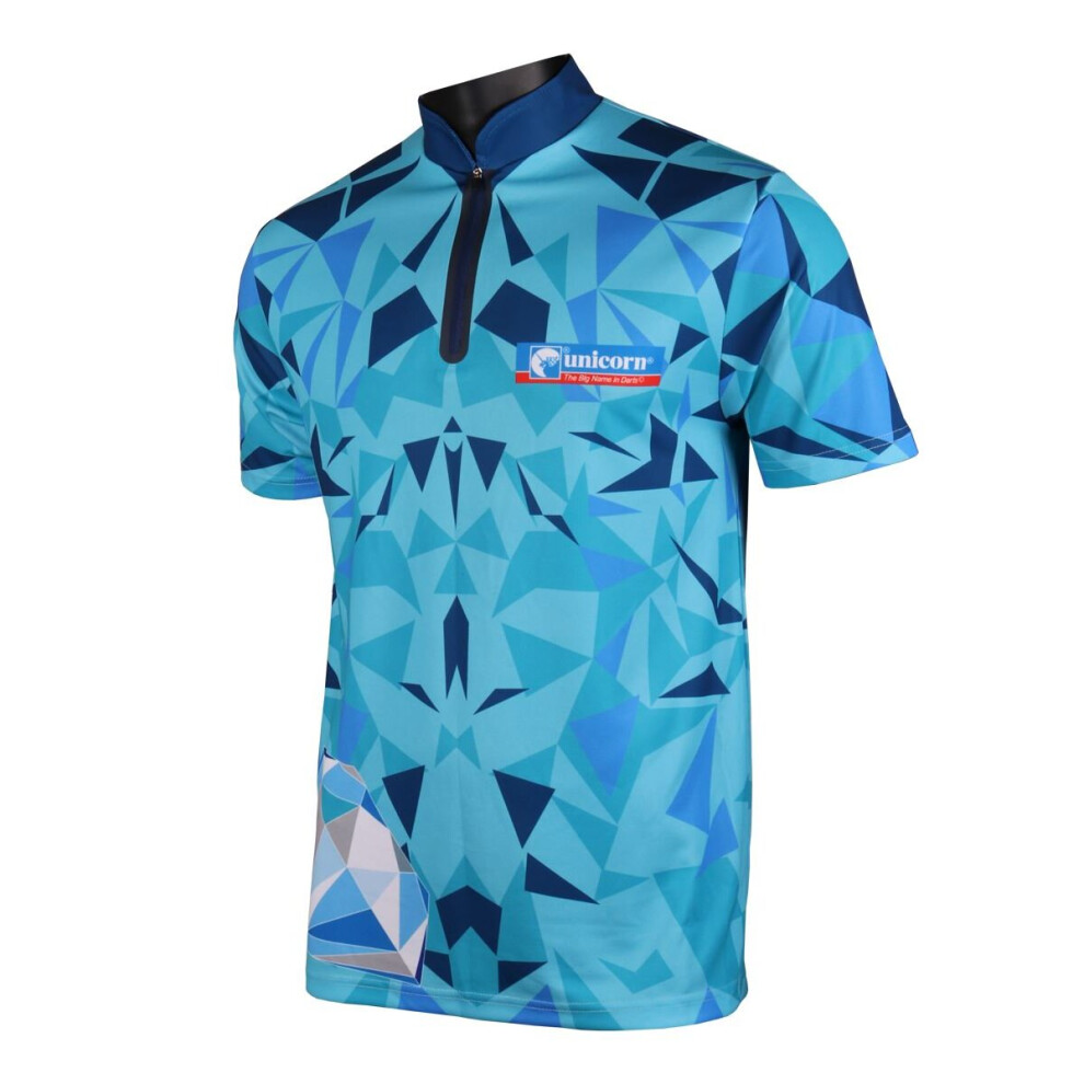 (Large) Unicorn Darts Official 2019 Official 2019 Ian Diamond Shirt in White Polyester