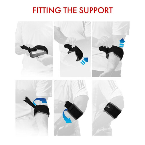 Vulkan Classic 3074 Tennisalbuestrop Varmeterapi Skade Rehab Support Wrap 2