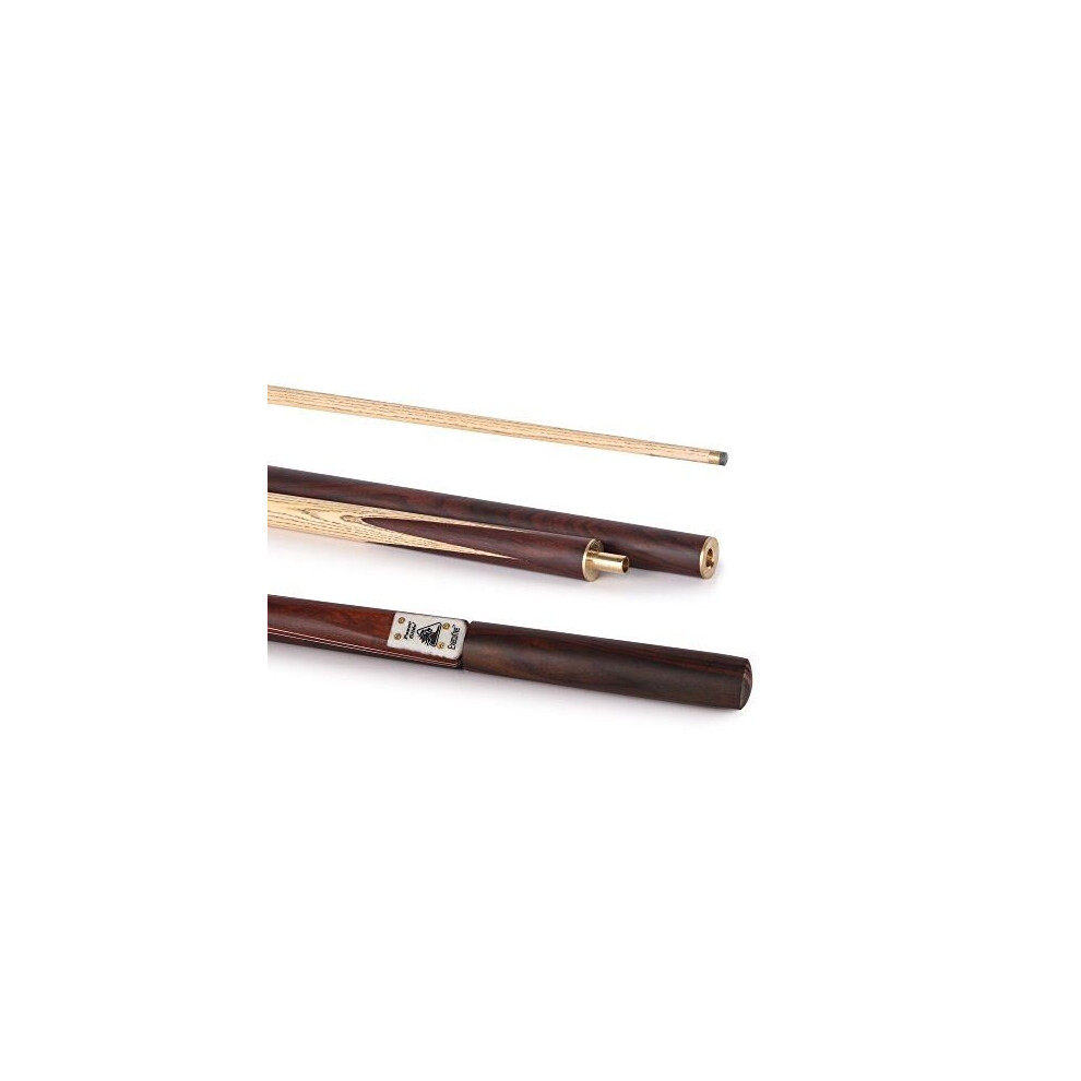 Snooker Cue Stick - Executive - Hand-spliced Rosewood Butt with Mahogany Front Splice with Natural Veneers - 9.5mm Tip - 2 Piece with Quick Release Br