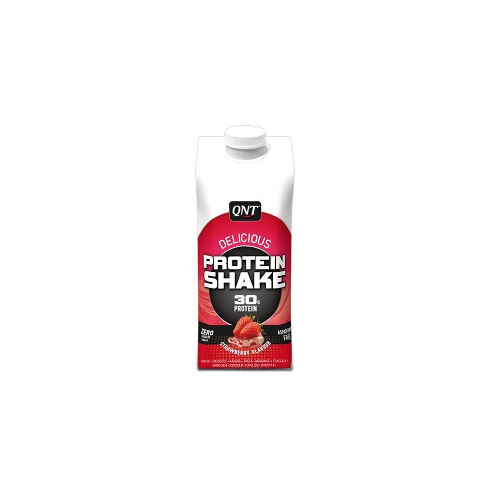 (Strawberry) QNT Delicious Whey Shake 100% Pure Whey Protein (30g) - 12 X 330ml