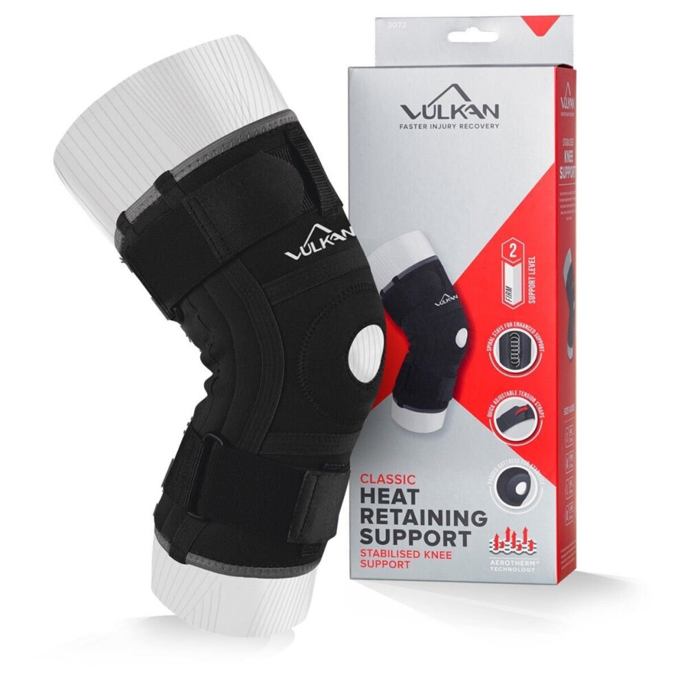 (M) Vulkan Classic 3072 Knee Stabilising Hinged Injury Support Heat Therapy Brace