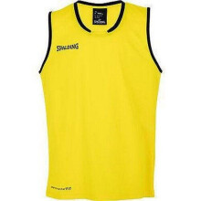 (M) Spalding Move Tank Mens Basketball Top FIBA Confirmed Size - Lime Yellow/White