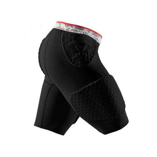 (Medium, Black) McDavid 7991 Thigh Wrapping Lightweight Hex Compression Shorts Muscle Support
