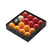 PowerGlide Classic standardní červené a žluté kulečníkové koule 57 mm - v krabičce