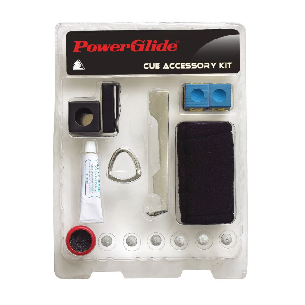 PowerGlide Snooker & Pool Professional & Standard Cue Accessory Kit