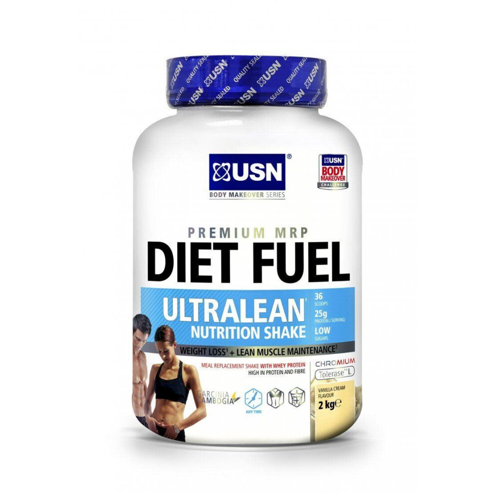 Usn (Vanilla) Diet Fuel Ultralean Whey Protein Meal Replacement Weight Loss Shake - 2Kg