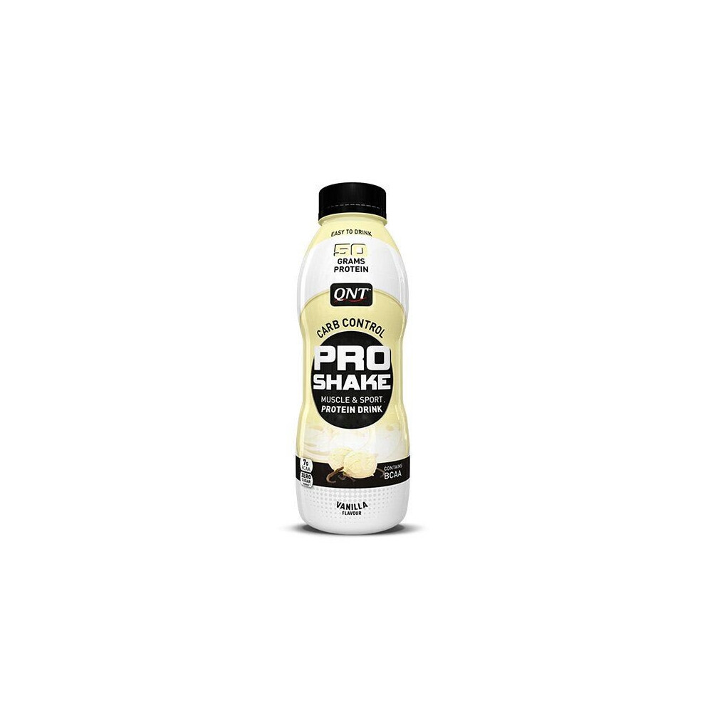 QNT Pro Shake Muscle & Sport Low Carb Recover Protein Drink (Vanilla) 12 X 500ml