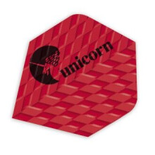 (Red) Unicorn Darts Q.100 Plus Q2 Shape Flight Super Wave Ribbed
