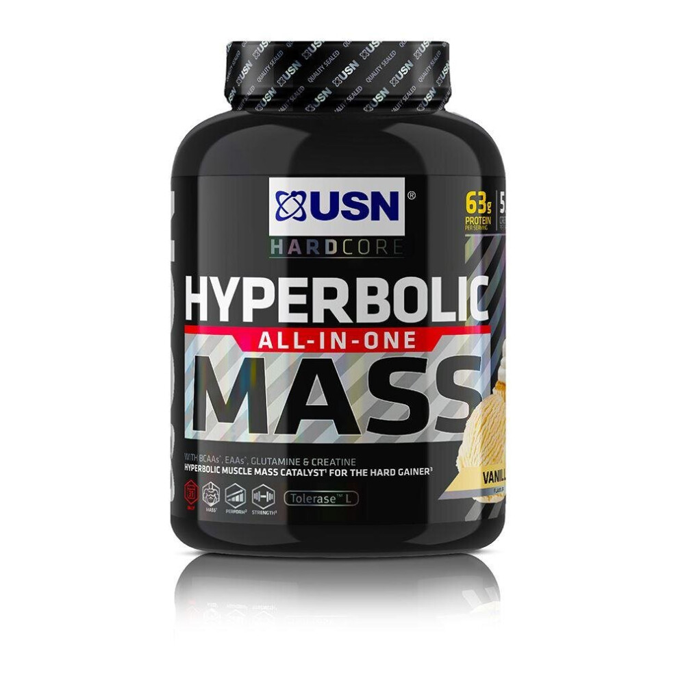 (Vanilla) USN Hyperbolic Mass High Protein Creatine & Carbohydrates All In One Gainer 2kg