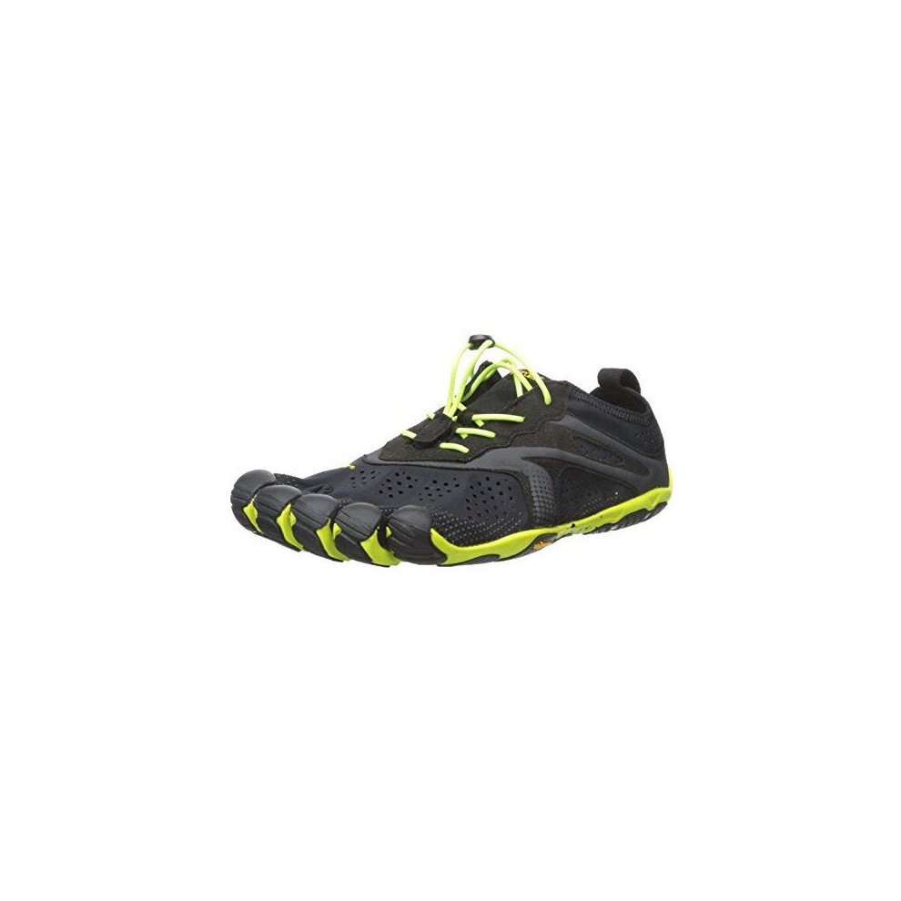 (45) Vibram V-Run Five Fingers Barefoot Mens Running Shoes Trainers - Black/Yellow