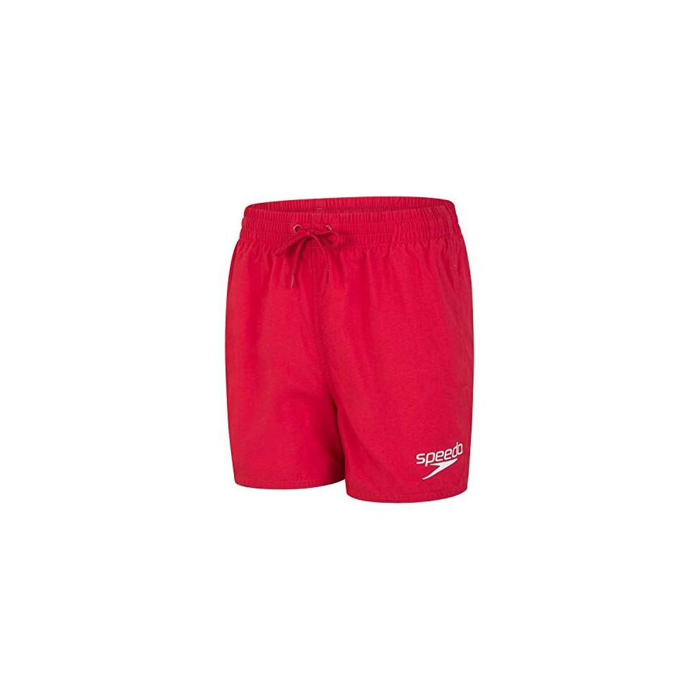 (XL) Speedo Junior Essential 13" Watershort Boys Swimming Shorts Pool Beach Swimwear - Red