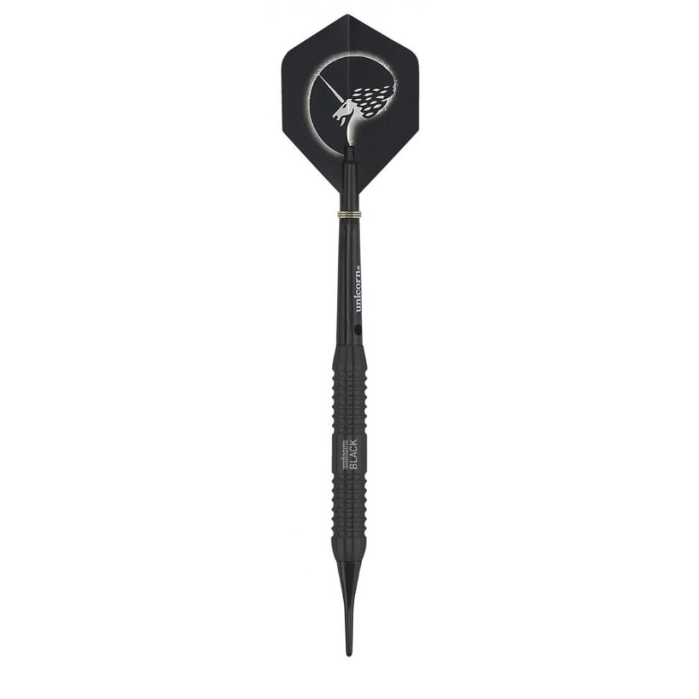 (17 Grams) Unicorn Darts Core Plus Black Brass Precision Engineered Value Soft Tip Set