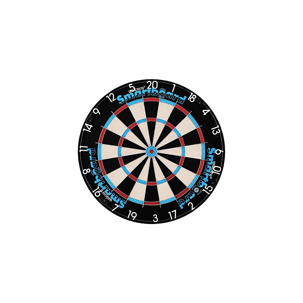 Electronic Dartboard - Smartboard - Traditional Sisal Bristle - Connects to Bluetooth Scorebuddy App - includes 6 Steel Tip Darts