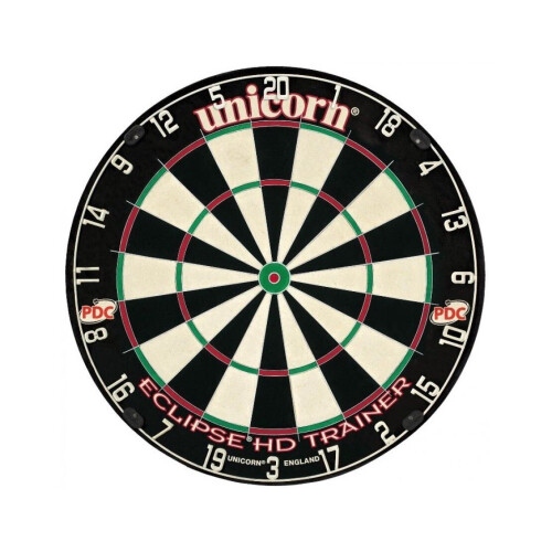 Unicorn Cible de compétition Unicorn Darts Eclipse HD Trainer Bristle Board PDC Quality