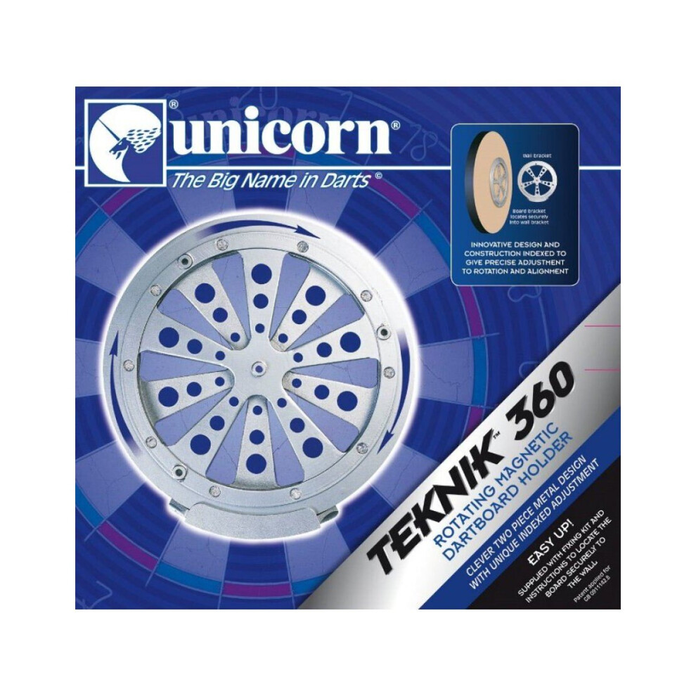 Unicorn Darts Teknik 360 Secure Wall Fixing Bracket Magnetic Dartboard Holder