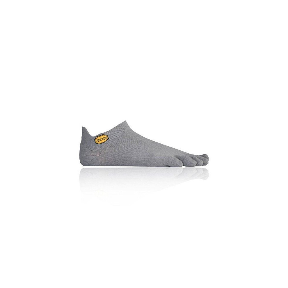 Vibram (Medium) 5Toe Athletic No Show Five Fingers Socks Unisex Outdoor Trail Running - Grey
