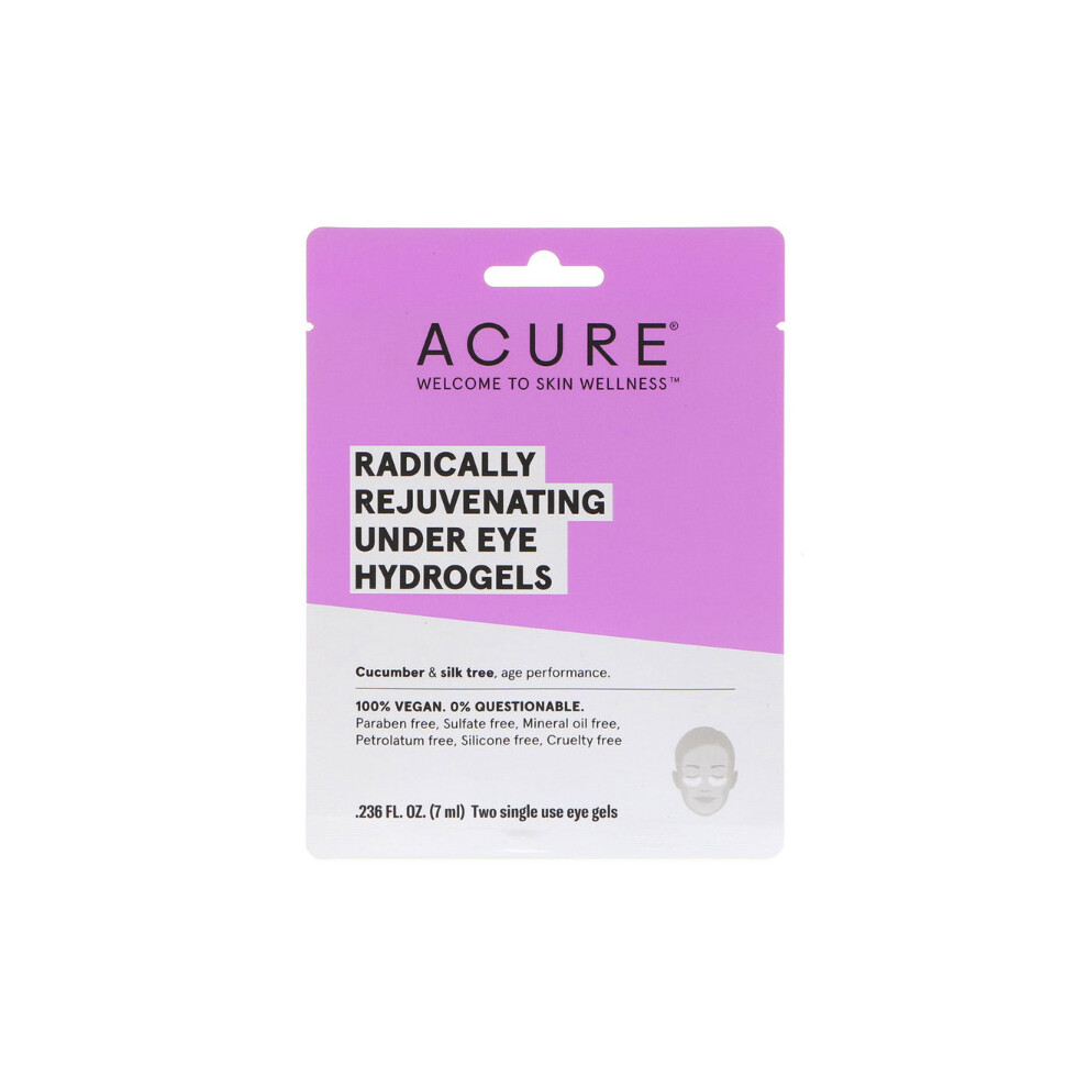 Acure , Radically Rejuvenating Under Eye Hydrogels Mask, 2 Single Use Eye Gels