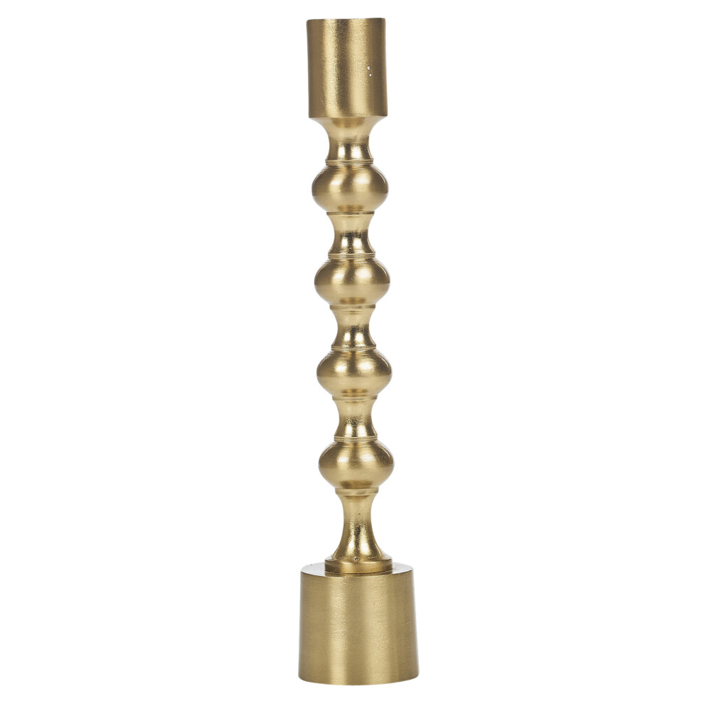 (23cm Gold, 1x) Gold & Silver | Candlestick Holder