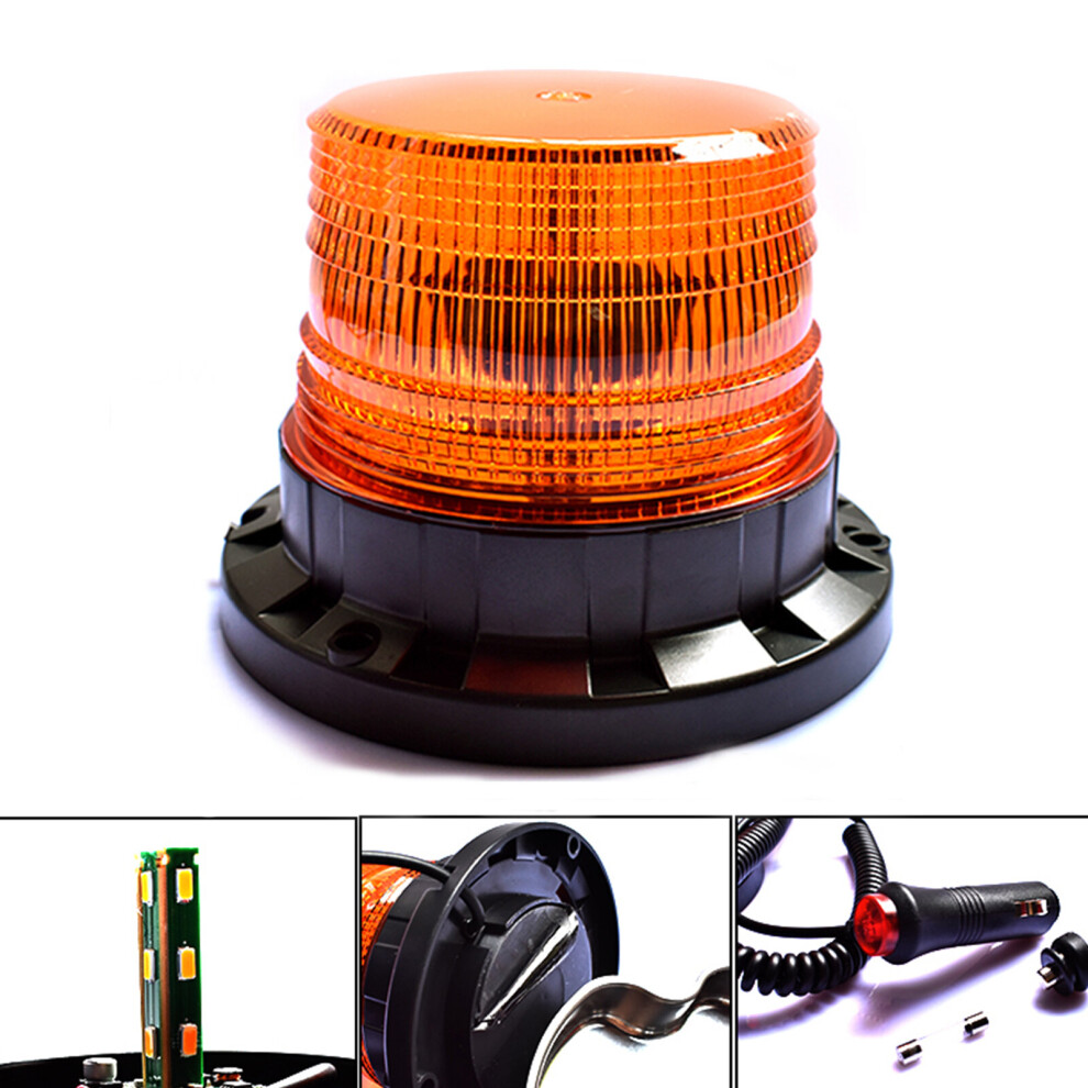 Car Flashing Magnetic Beacon Lamp 40 Led Warning Strobe Amber/Light 613310320784