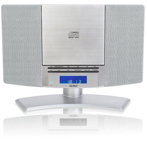 Denver (Silver) Denver MC-5220 MK2 CD Player Stereo - FM, Clock Alarm & Remote 2