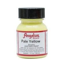 Angelus Acrylic Leather Paint 1 fl oz/30ml Bottle. Pale Yellow 197