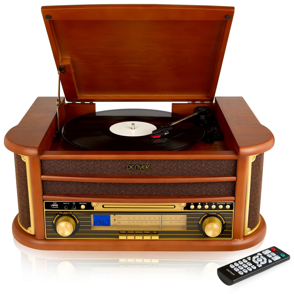 Denver Mcr-50 Retro Wooden Music Centre Hi-Fi