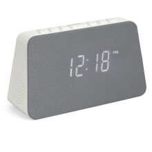 (White) Grouptronics GTQ-RENEW Wireless Charging Alarm Clock Radio