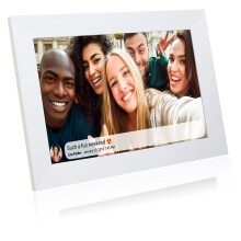 (White) Grouptronics UK Gallery10 WiFi Digital Photo Frame - 10 Inch