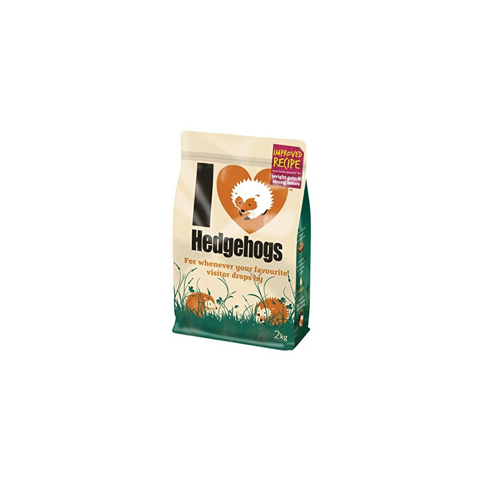 Hedgehog Food 2kg - I Love Hedgehogs - rich, nutritious food for garden hedgehogs. Safe new formula for healthy bones and teeth