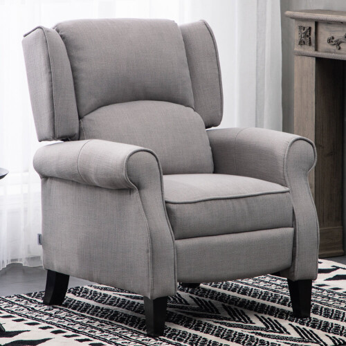 (Grey) Fabric Reclining Armchair Sofa Chair Fireside Chair on OnBuy