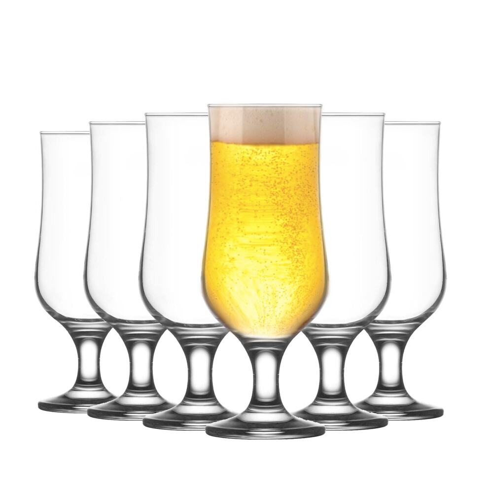 12x Nevakar Beer Glass Stemmed Glasses Craft Beer Lager Cider Ale 385ml