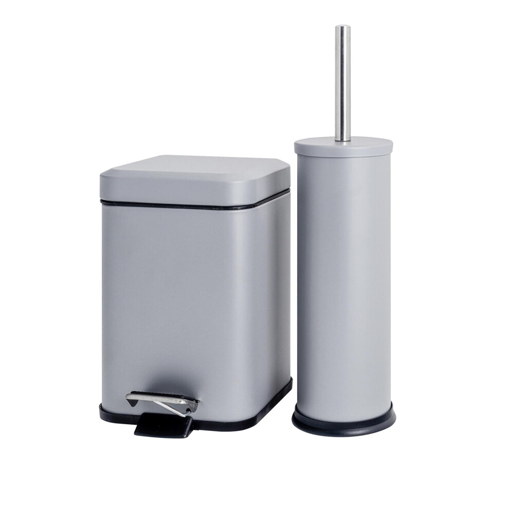 Mismatched Toilet Brush & Bin Set