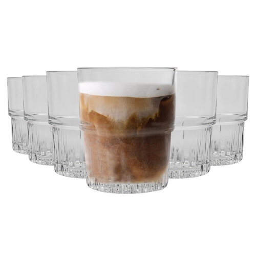 Duralex Duralex Empilable Stackable Juice Water Glasses Tumblers Set 200ml x12