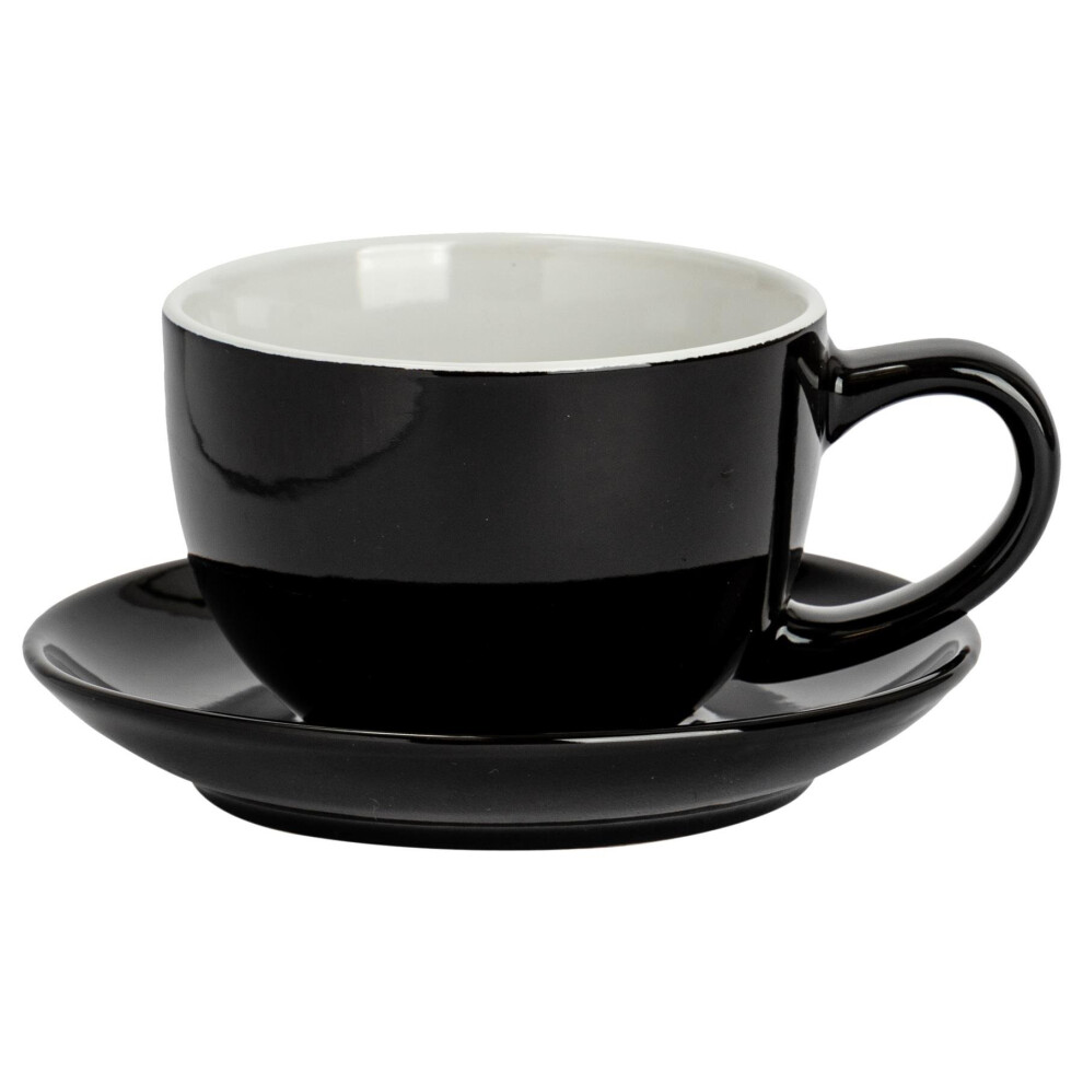 Coloured Cappuccino Cup & Saucer Set - 250ml