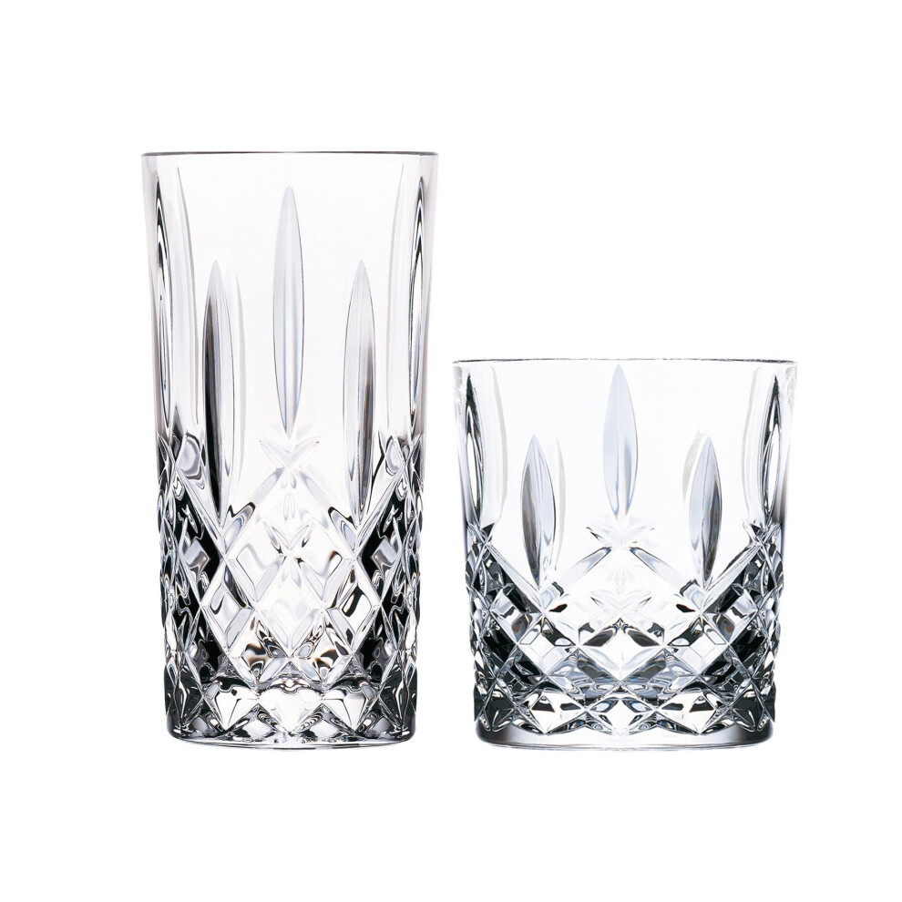12pc Whiskey Tumblers Highball Glasses Set RCR Crystal Cut Glass Glassware