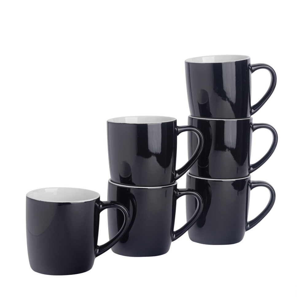 Coloured Coffee Mugs - 350ml - Pack of 6