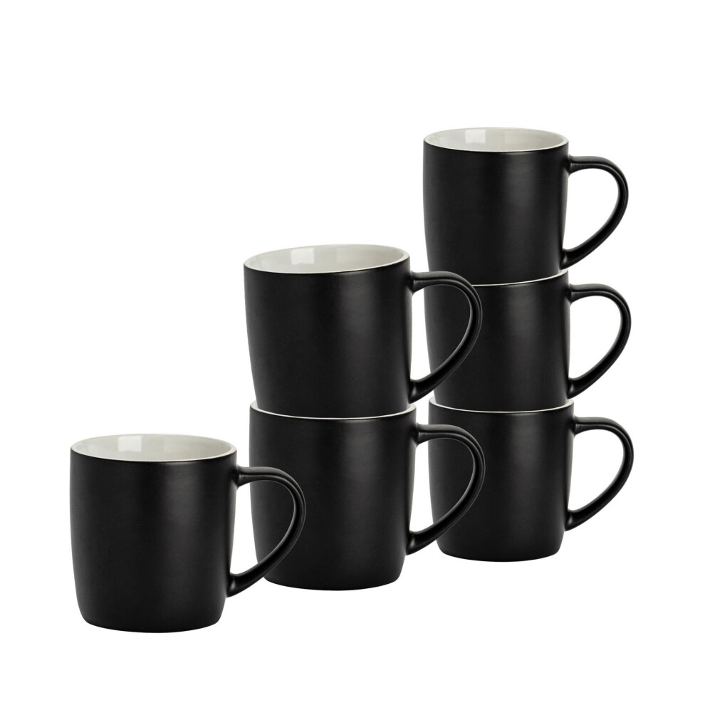 Matt Coloured Coffee Mugs - 350ml - Pack Of 6