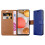 (Blue) For Samsung Galaxy A42 5G Leather Case 10