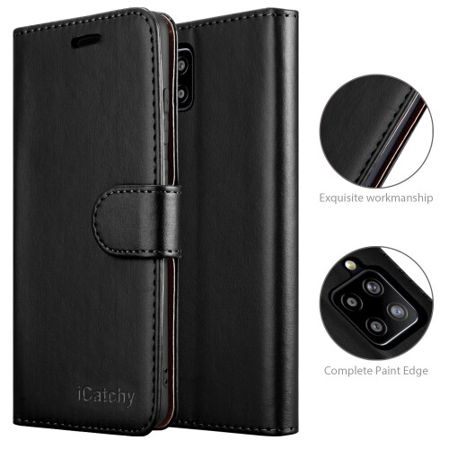 (Black) For Samsung Galaxy A42 5G Leather Case 1